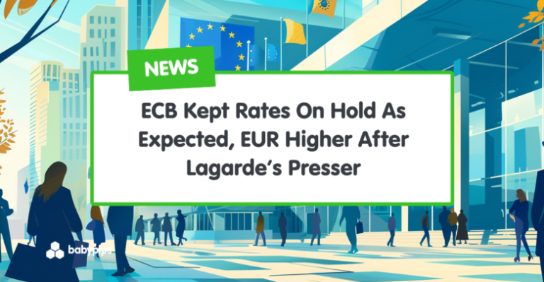 ECB Kept Rates On Hold As Expected, EUR Higher After Lagarde’s Presser