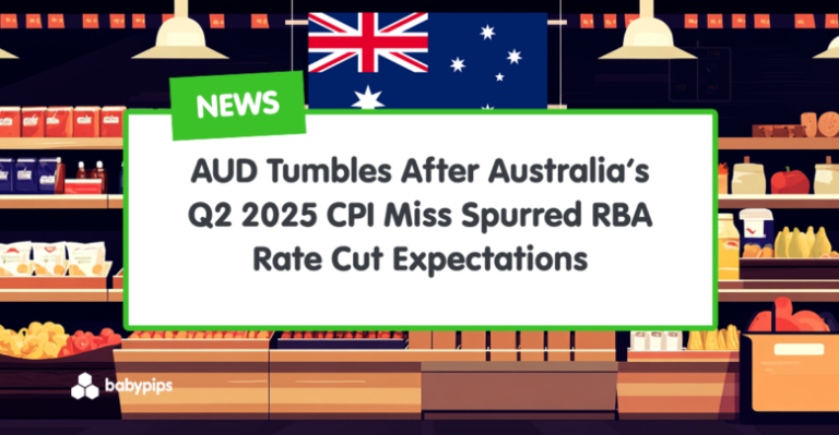 AUD Tumbles After Australia’s Q2 2025 CPI Miss Spurred RBA Rate Cut Expectations