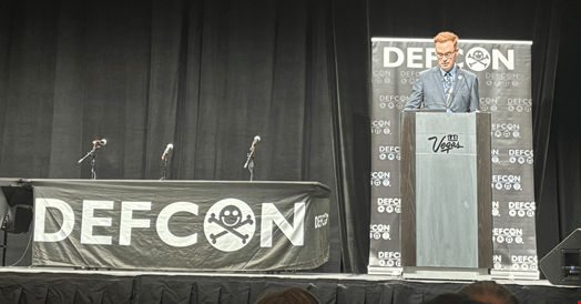 Jim O’Neill, Deputy Secretary for the US Department of Health and Human Services, said at DEFCON 33 that he wanted to “Make the US healthcare system great again.”  Credit: Infosecurity Magazine.