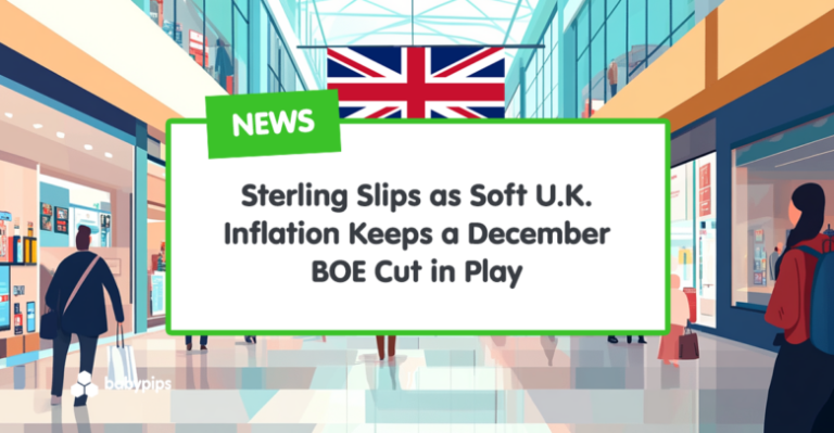 Sterling Slips as Soft U.K. Inflation Keeps a December BOE Cut in Play