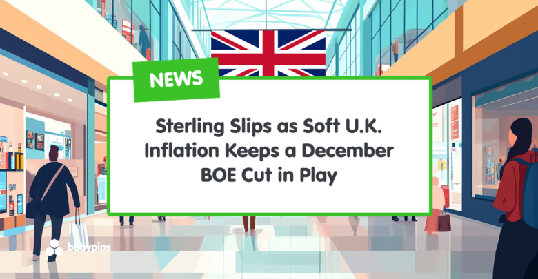 Sterling Slips as Soft U.K. Inflation Keeps a December BOE Cut in Play